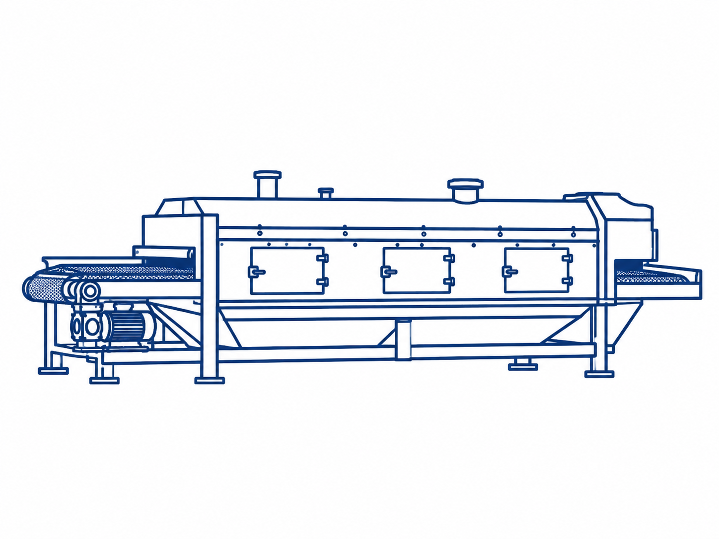 304 Stainless Steel Horizontal Plate Belt Dryer with Polymerizer - IPP# 249013